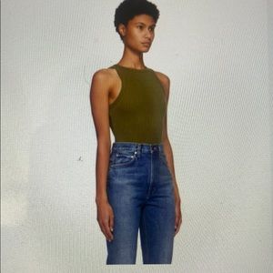 Agolde Rib High Neck Tank Top